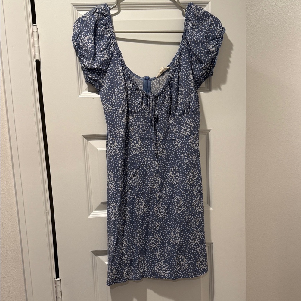 La Hearts Blue Floral Mini Dress
